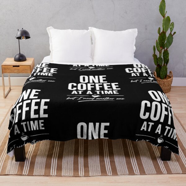 Item preview, One Coffee at a Time Shirt – Funny Coffee Lover Minimalist Caffeine Tee designed and sold by ArtsBorn2Create.