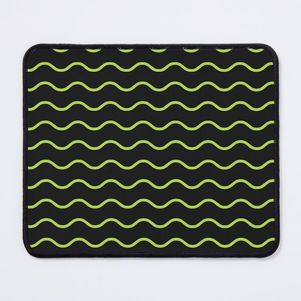 Item preview, Black And Lime Waves Pattern designed and sold by pattern-archive.