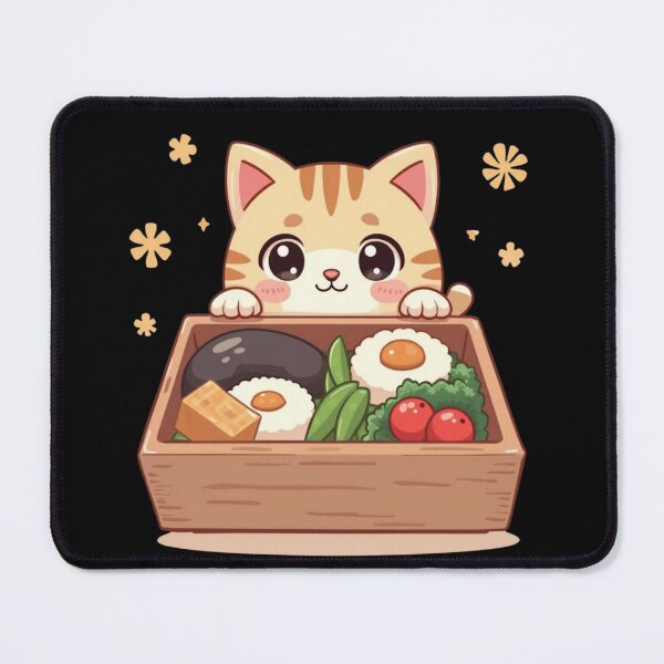 Item preview, Kawaii Cat with Delicious Japanese Bento Box designed and sold by M.Store.