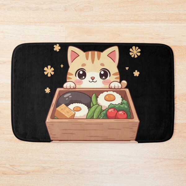Item preview, Kawaii Cat with Delicious Japanese Bento Box designed and sold by M.Store.