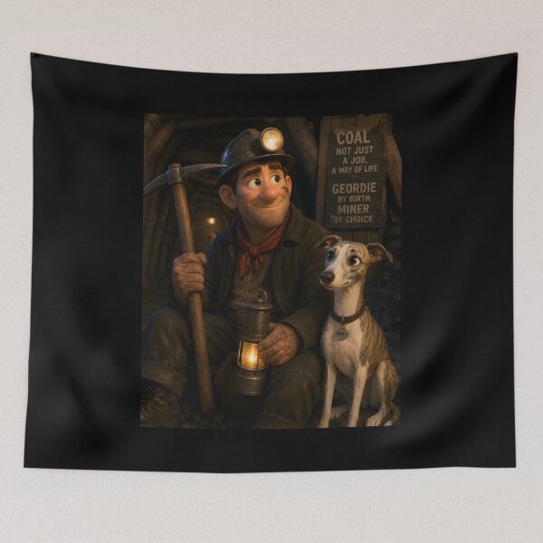 Item preview, Geordie Miner and Whippet designed and sold by Cre8tiveUK.