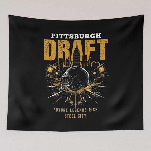 Item preview, Pittsburgh Draft 2026 Football Skyline Helmet Future Legends designed and sold by Sarah Beverton .