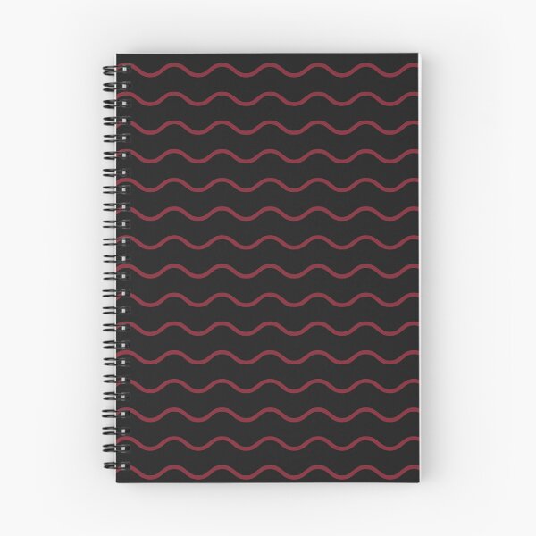 Item preview, Black And Pastel Red Waves Pattern designed and sold by pattern-archive.