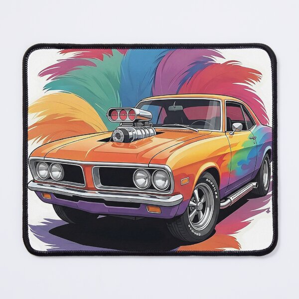 Item preview, Rainbow Muscle Car with Supercharger designed and sold by CrystalMineArts.