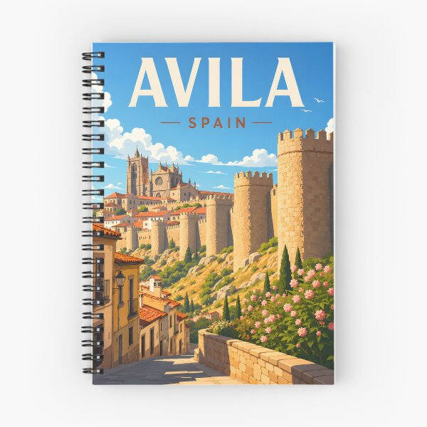 Item preview, Avila Spain Vintage Travel Poster, Medieval City Wall Art designed and sold by Ar0undTheW0rld.