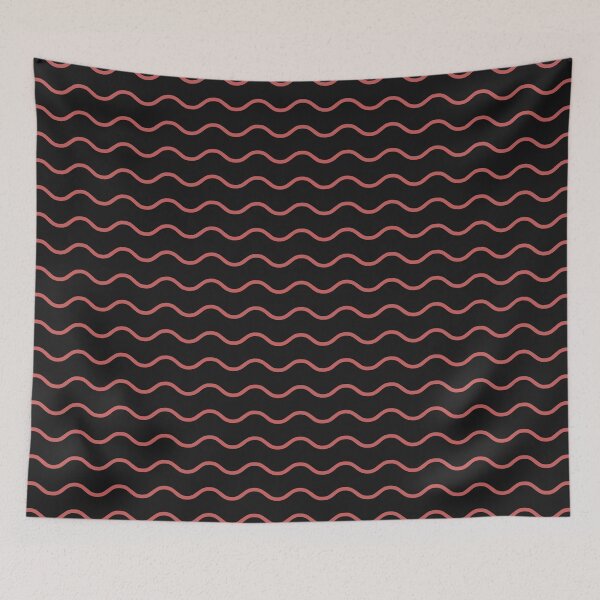 Item preview, Black And Red Waves Pattern designed and sold by pattern-archive.