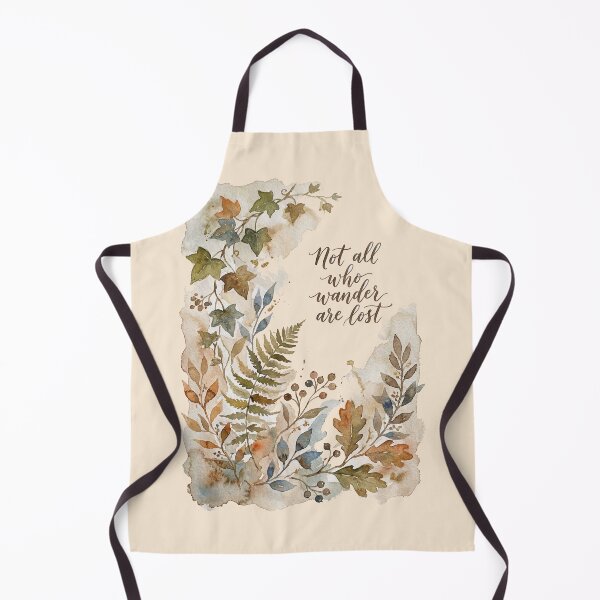 Item preview, Not all who wander are lost botanical watercolor quote print designed and sold by icemanphotos.