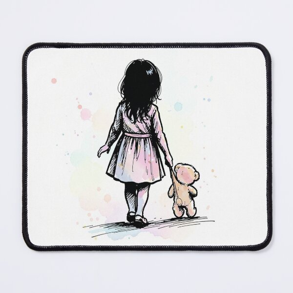 Item preview, Little Girl and Teddy Bear - Loneliness in the Dark Sketch designed and sold by myforestfog.
