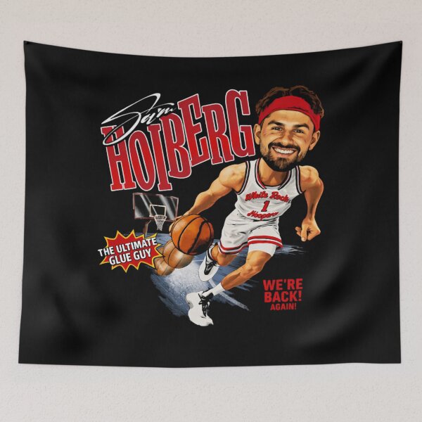 Item preview, Sam Hoiberg The Ultimate Glue Guy Basketball Player Caricature designed and sold by Pillowbull.