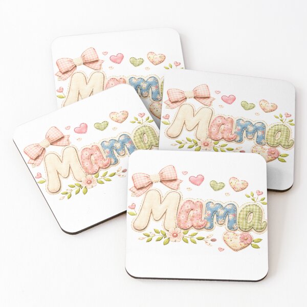 Item preview, Mama Floral Coquette Design Cute Vintage Mom Typography With Hearts And Bow Mothers Day Aesthetic designed and sold by pixelspaperslab.