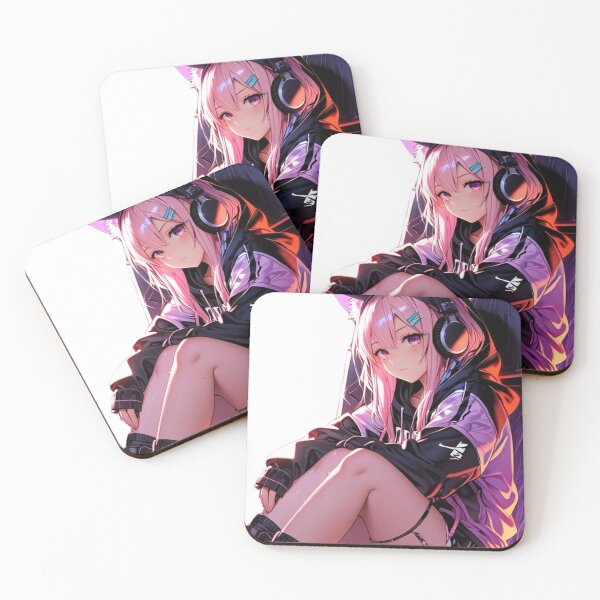 Item preview, Neon E-Girl Anime Waifu | Gamer Headphones Aesthetic designed and sold by AnimDream .