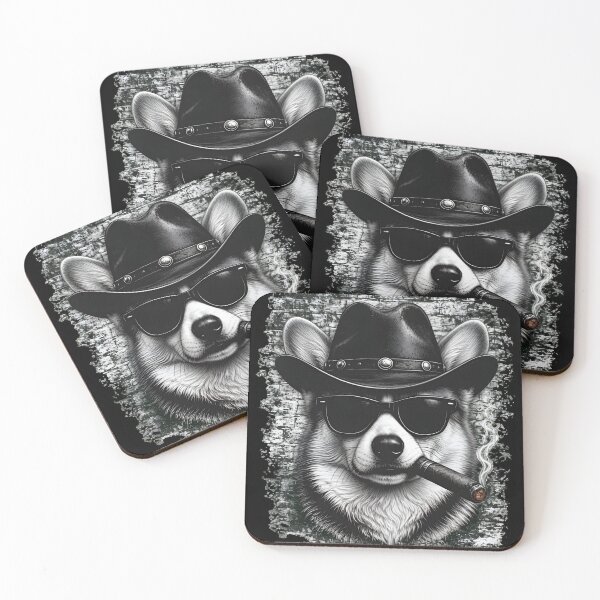 Item preview, Cool Corgi Cowboy Cigar Gangster Art designed and sold by Dmo3HarkoArt.