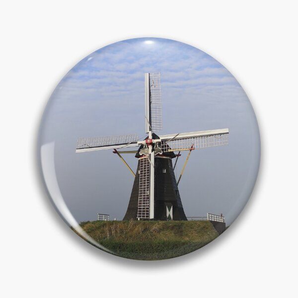 Item preview, Vintage Dutch Windmill Under Blue Sky designed and sold by Kainicram.
