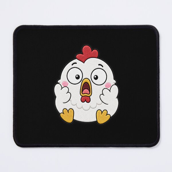 Item preview, Shocked Chicken Embroidery Patch | Cute Kawaii Chicken Design designed and sold by ColorSplash123.