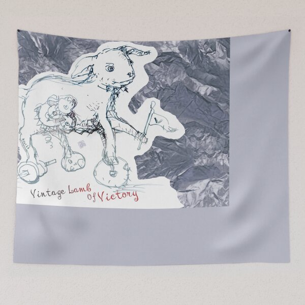 Item preview, Vintage Lamb Of Victory (Original Ink Drawing by ACCI) designed and sold by VanyssaGraphics.