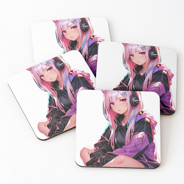 Item preview, Cyber Headphones Anime Girl | Kawaii Gamer Waifu designed and sold by AnimDream .