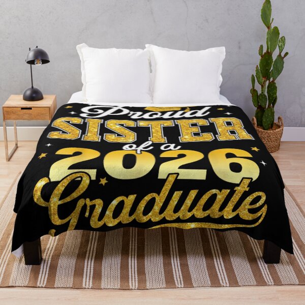 Item preview, Proud Sister of a Class of 2026 Graduate Senior Gold Glitter Graduation designed and sold by StanaLuis.