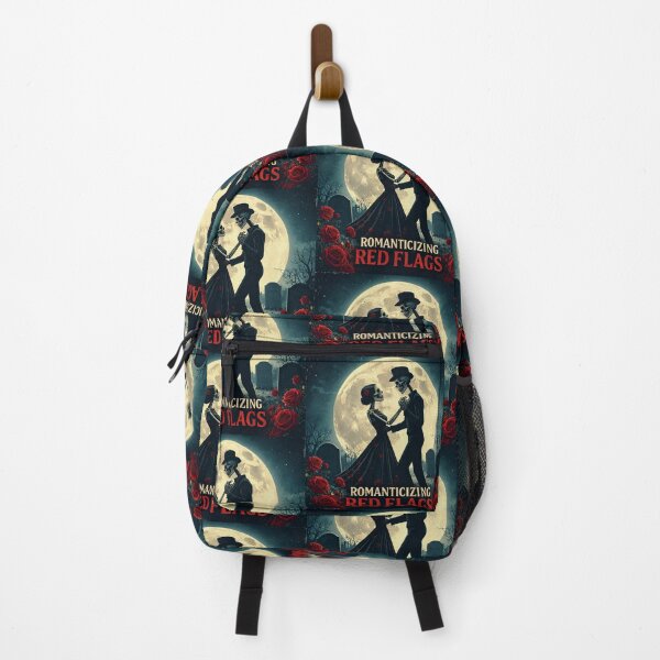 Item preview, Romanticizing Red Flags – Skeleton Lovers Under the Moon designed and sold by Ecocrushstudio.