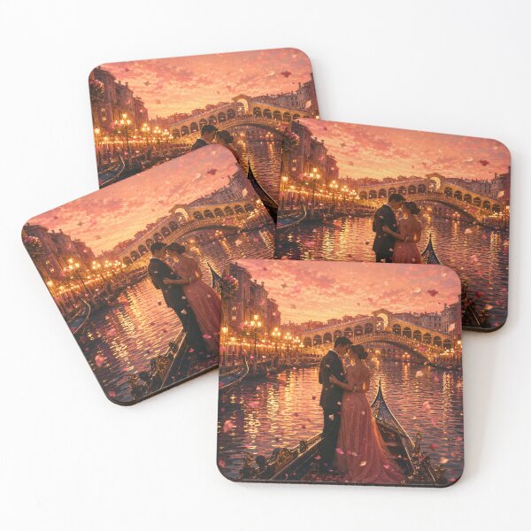 Item preview, Romantic Venice Gondola Couple Poster designed and sold by Koalangel.