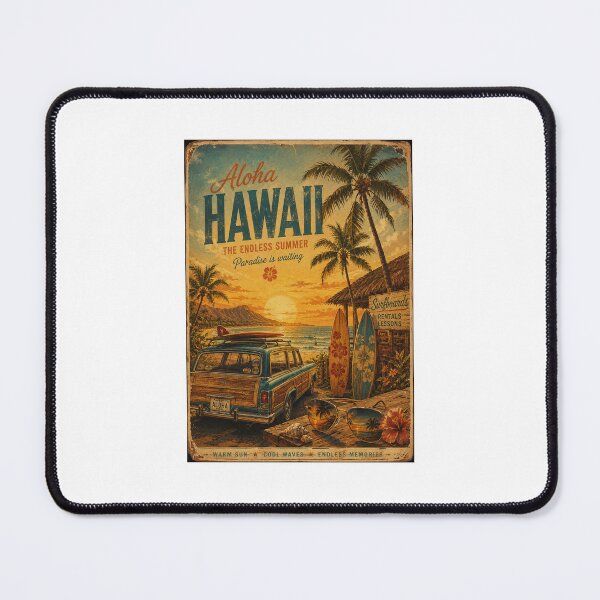Item preview, "Paradise Found: Aloha Hawaii Vintage Surf Poster" designed and sold by Billion-design.