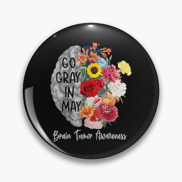 Item preview, Go Gray in May Brain Tumor Awareness Floral Brain Butterfly Support Gift designed and sold by StanaLuis.