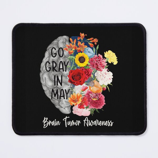 Item preview, Go Gray in May Brain Tumor Awareness Floral Brain Butterfly Support Gift designed and sold by StanaLuis.