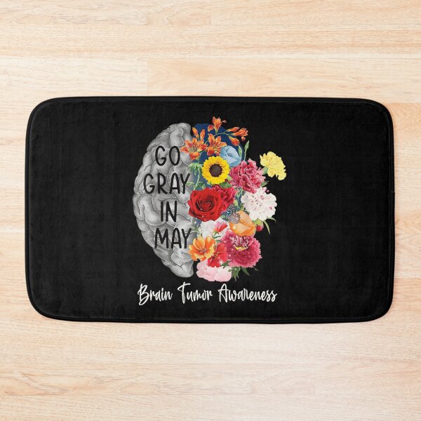 Item preview, Go Gray in May Brain Tumor Awareness Floral Brain Butterfly Support Gift designed and sold by StanaLuis.