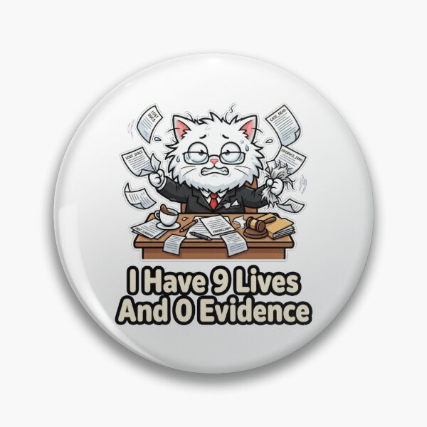 Item preview, I Have 9 Lives And 0 Evidence - Chaotic Cat Attorney designed and sold by Wennity.