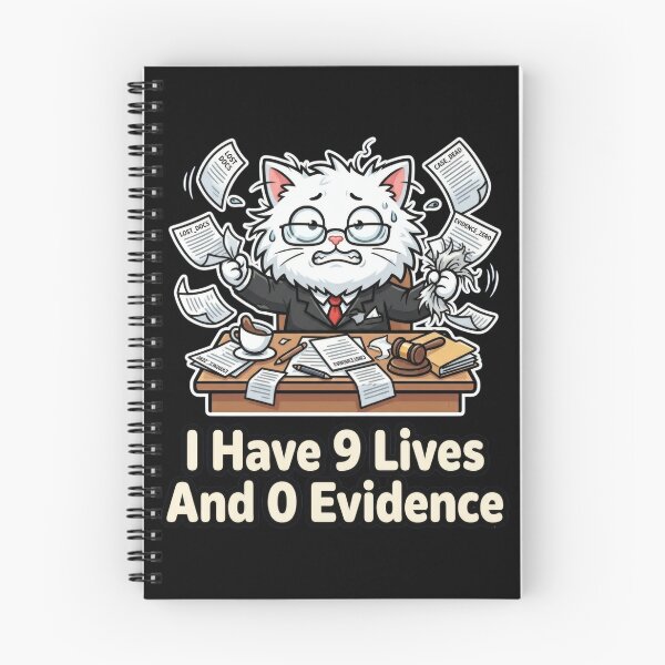 Item preview, I Have 9 Lives And 0 Evidence - Chaotic Cat Attorney designed and sold by Wennity.