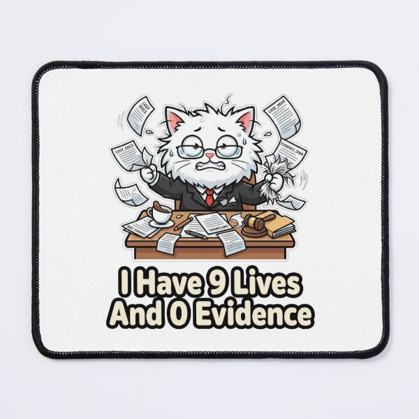 Item preview, I Have 9 Lives And 0 Evidence - Chaotic Cat Attorney designed and sold by Wennity.