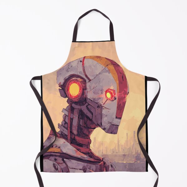 Item preview, Sunset Over the Scrapyard - Futuristic Android designed and sold by bapupa.