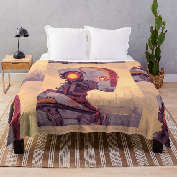 Item preview, Sunset Over the Scrapyard - Futuristic Android designed and sold by bapupa.