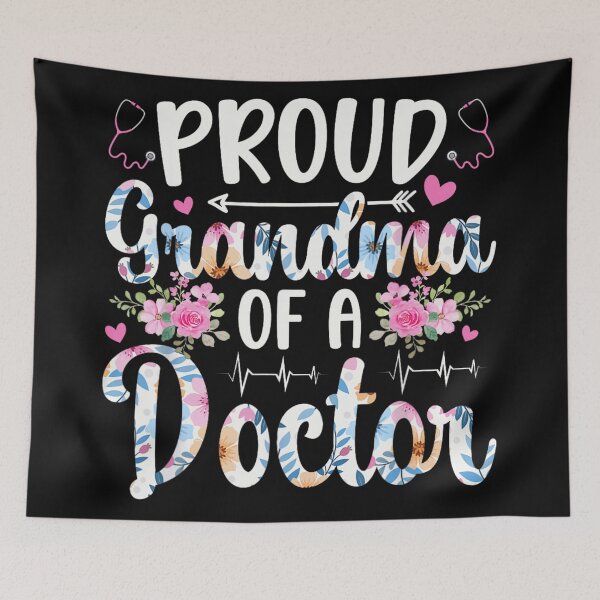 Item preview, Proud Grandma of a Doctor Floral Stethoscope Medical Graduation Grandmother Gift Idea designed and sold by StanaLuis.