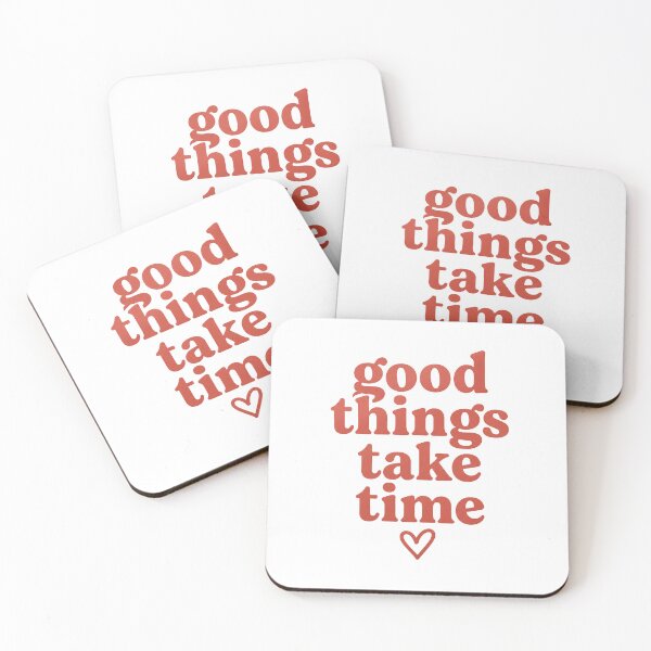 Item preview, Good Things Take Time Vintage Typography Aesthetic Heart Quote designed and sold by NBT-NOVA.
