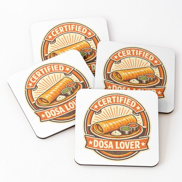 Item preview, Certified Dosa Lover – Vintage South Indian Food Badge Design | Dosa Fan Gift designed and sold by Globalcitytees.
