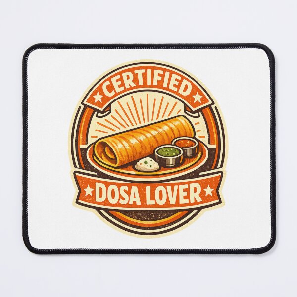 Item preview, Certified Dosa Lover – Vintage South Indian Food Badge Design | Dosa Fan Gift designed and sold by Globalcitytees.