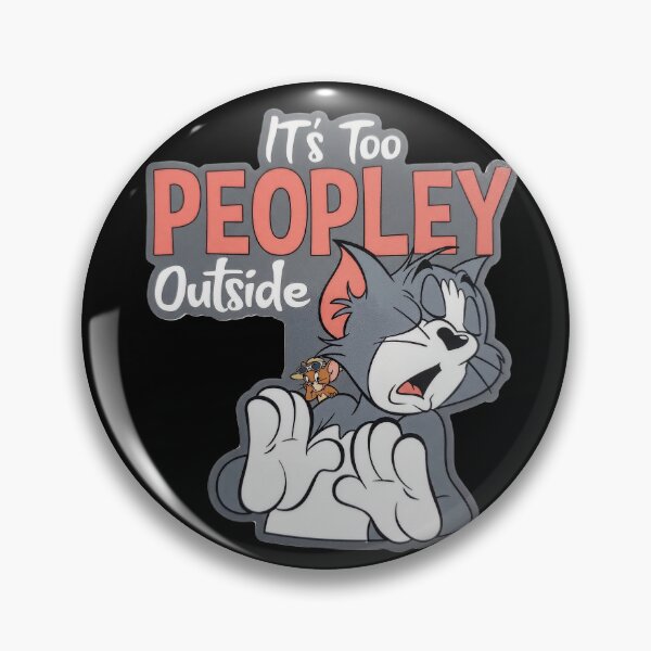 Item preview, It's Too Peopley Outside - Funny Introvert Cat designed and sold by CrystalMineArts.