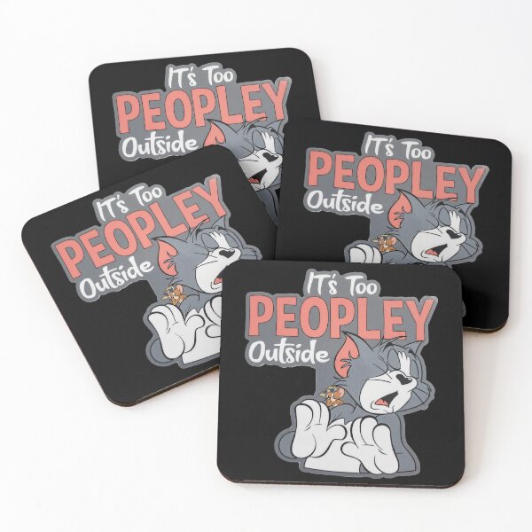 Item preview, It's Too Peopley Outside - Funny Introvert Cat designed and sold by CrystalMineArts.