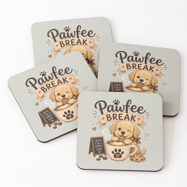 Item preview, Pawfee Break Cute Puppy Coffee Design designed and sold by jyotsanafinds.
