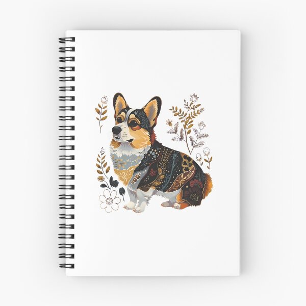 Item preview, Ornate Folk Art Corgi in Botanical Surroundings designed and sold by Dmo3HarkoArt.