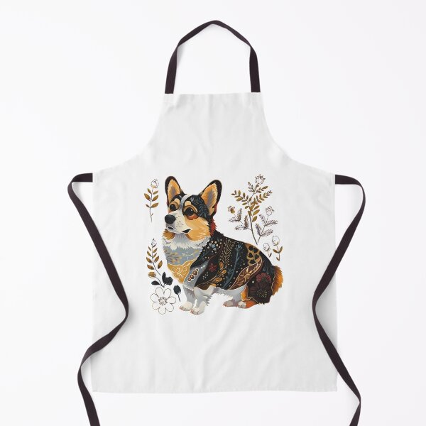 Item preview, Ornate Folk Art Corgi in Botanical Surroundings designed and sold by Dmo3HarkoArt.