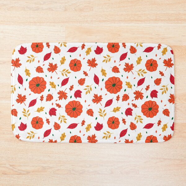 Item preview, pumpkins and autumn leaves designed and sold by burbura.