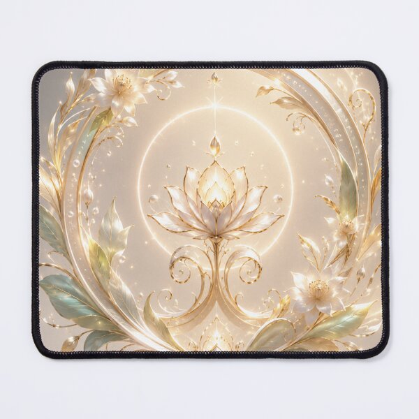 Item preview, Ethereal Floral Circle Light Design | Luxury Leaf & Flower Fantasy Art designed and sold by Sticleg.