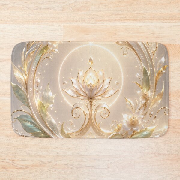 Item preview, Ethereal Floral Circle Light Design | Luxury Leaf & Flower Fantasy Art designed and sold by Sticleg.