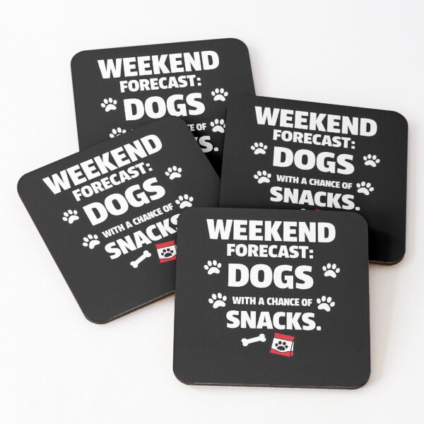 Item preview, Weekend Forecast: Dogs With a Chance of Snacks – Funny Dog Lover T‑Shirt designed and sold by Timeless Junction.