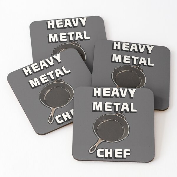 Item preview, Heavy Metal Chef Cast Iron Cooking - Vintage Kitchen Culinary Music Lover designed and sold by Artonmytee.
