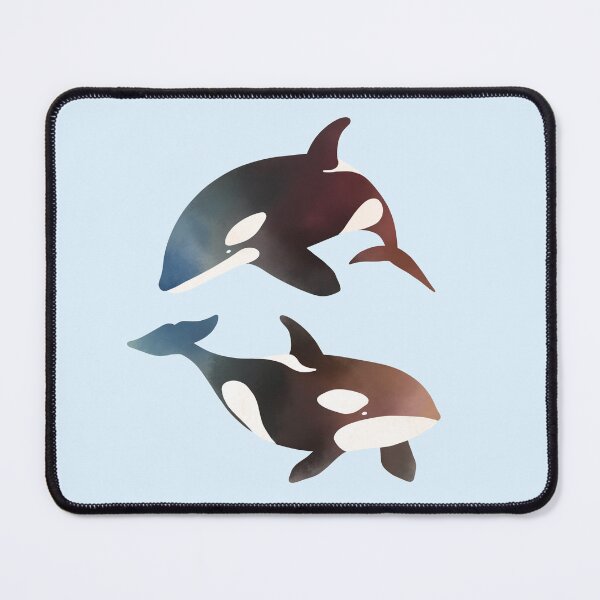 Item preview, Orca Pair Illustration | Minimal Killer Whale Art | Ocean Life Design designed and sold by noinudee.