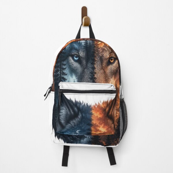 Item preview, Dual Nature Wolf Day and Night Double Exposure Design designed and sold by GRYFFWEAR.