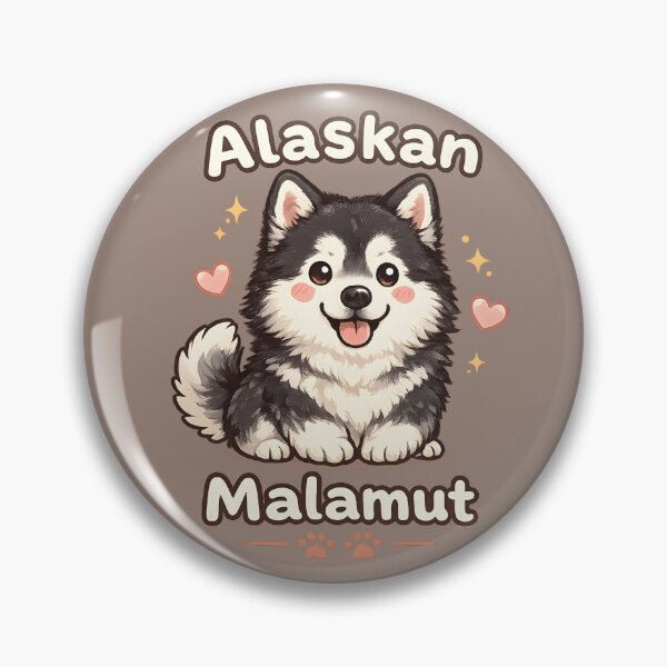 Item preview, Cute Alaskan Malamute Kawaii Puppy | Fluffy Dog Cartoon Art designed and sold by blankTeeShirt.