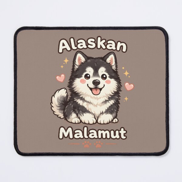 Item preview, Cute Alaskan Malamute Kawaii Puppy | Fluffy Dog Cartoon Art designed and sold by blankTeeShirt.